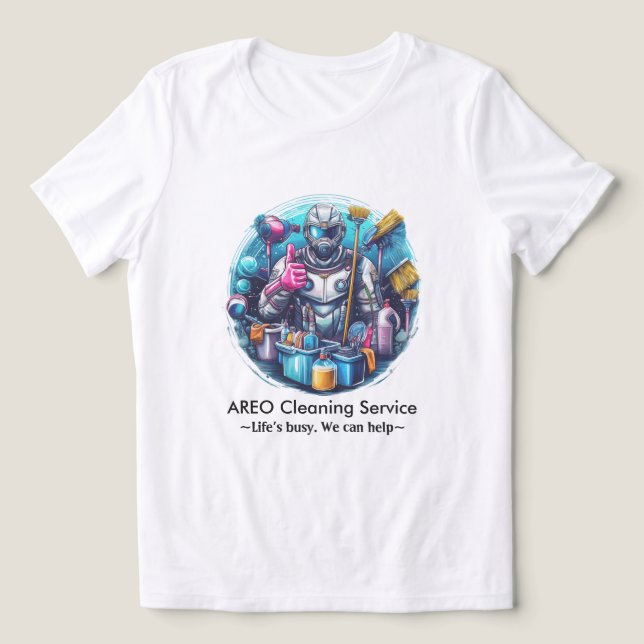 Camiseta Triblenda Modern House Cleaning Maid Service Housekeeping (Diseño delantero )