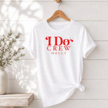 Modern I Do Crew Rojo Intenso Damas de Honor