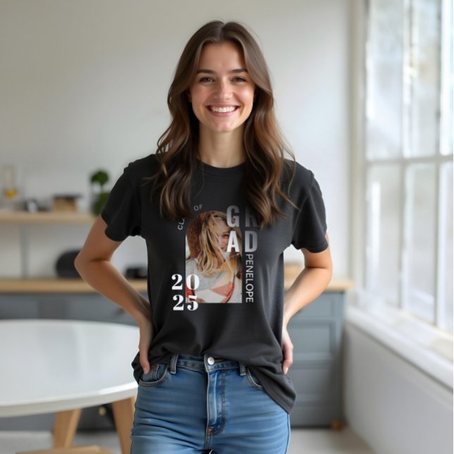 Camiseta Triblenda Modern Minimal Grad Typography Class de 2022 Photo (Modern Minimal Grad Typography Class of 2022 Photo Tri-Blend Shirt
)