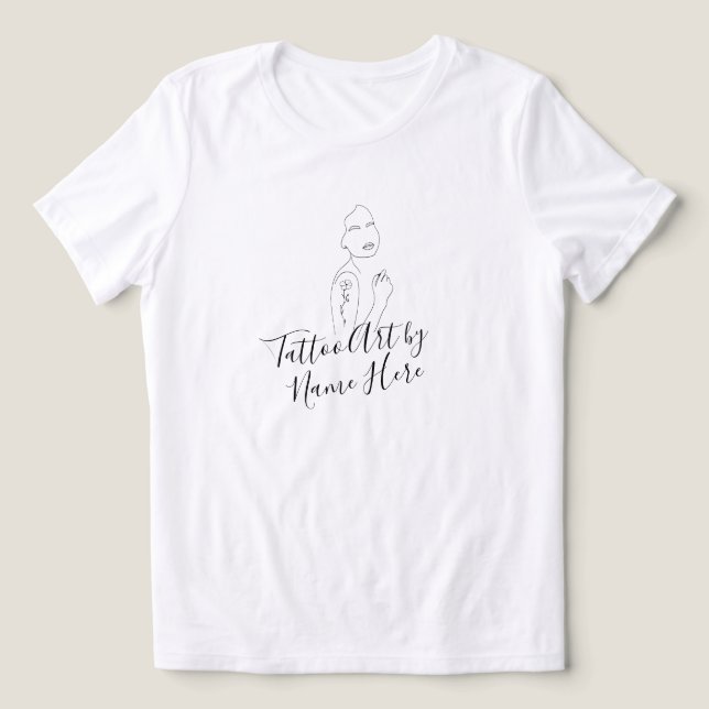 Camiseta Triblenda Modern Tattoo ART script Signature (Diseño delantero )