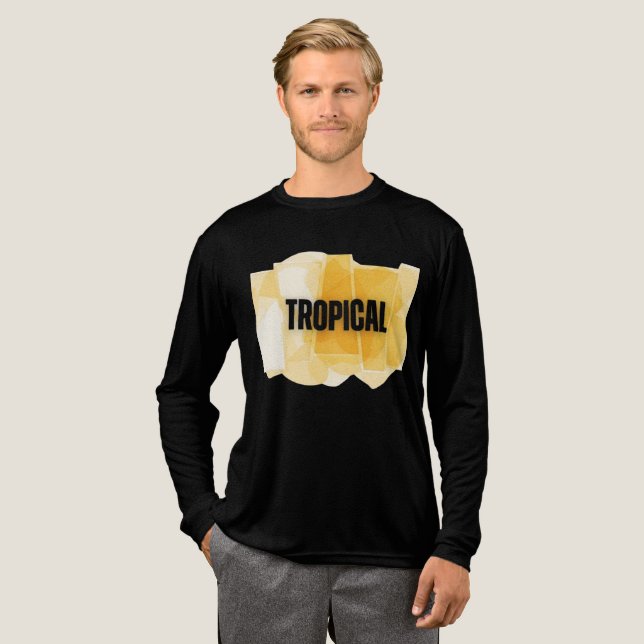 Camiseta Triblenda Modern Tropical Abstract Yellow Shapes Tee (Anverso Completo)