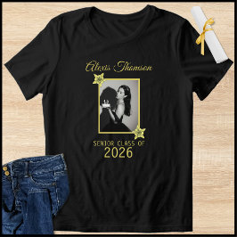 Camiseta Triblenda Modern Yellow & Black 1 Photo Class Of 2026