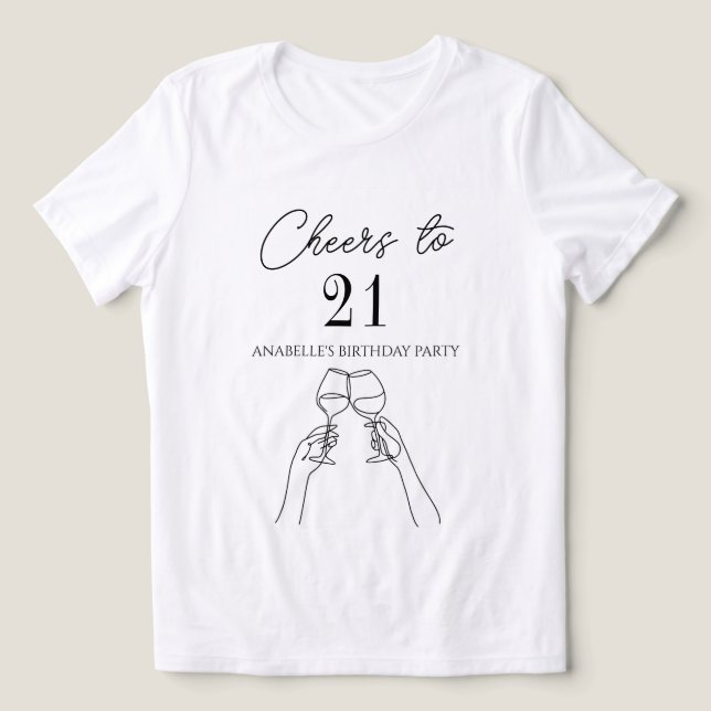 Camiseta Triblenda Moderna y elegante moda anima a la fiesta de cumpl (Diseño delantero )