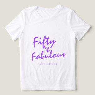 Camiseta Triblenda Moderno 50 Fabuloso nombre personalizado 50 regalo