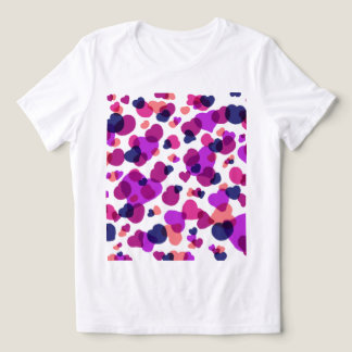 Camiseta Triblenda Moderno Abstracto Puntos Rosas y Morados Vibrantes