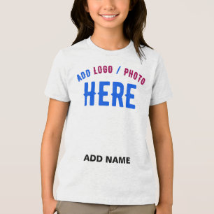 CAMISETA TRIBLENDA MODERNO ESTILIZADO PERSONALIZABLE BLANCO MARCA VER