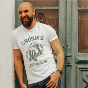 Camiseta Triblenda Moderno Groom Verde De La Última Beer Sip