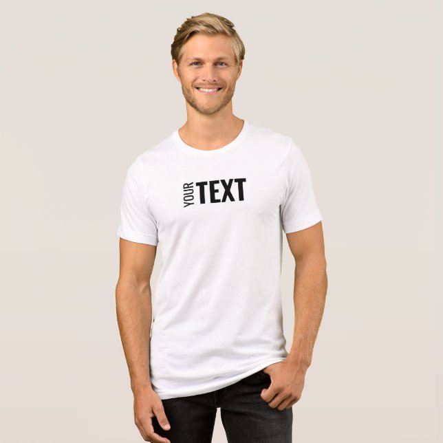 Camiseta Triblenda Moderno y elegante Personalizado simple Su texto M (Anverso Completo)