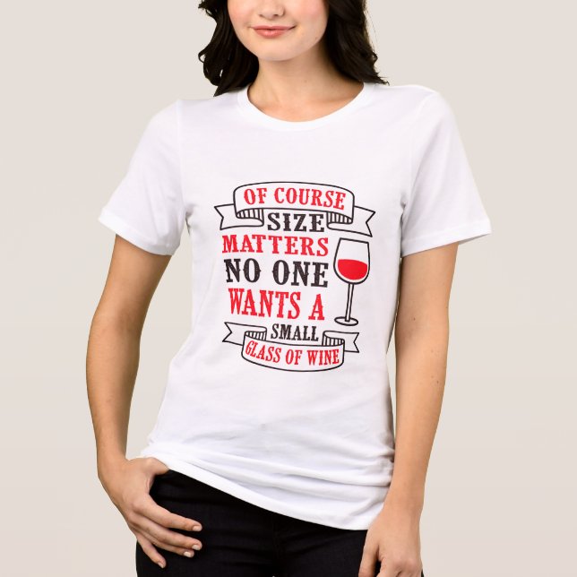 Camiseta Triblenda Moderno y gracioso canto de vino (Anverso)