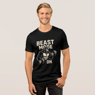 Camiseta Triblenda Modo Bestia Activado Motivación Gorila Gym