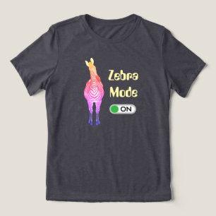 Camiseta Triblenda Modo Cebra ACTIVADO, Colores Personalizables de Ra