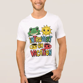 Camiseta Triblenda Modo de vacaciones introvertido Manga corta de los