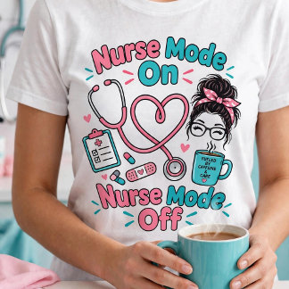 Camiseta Triblenda Modo Enfermera Activado Desactivado Diseño Diverti