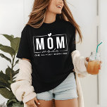 Camiseta Triblenda Modo Mamá Divertida Simple Tipografía De Guión Mod<br><div class="desc">La tipografía de estilo moderno y divertido Heart Women's Fashion T-Shirt Top muestra el texto "Modo Mamá todo el día" en una moderna y divertida tipografía de escritura acentuada con un corazón adorable. Perfecto como regalo para mamá por cumpleaños, Navidades, Día de la Madre y más. Diseñado por Evco Studio...</div>