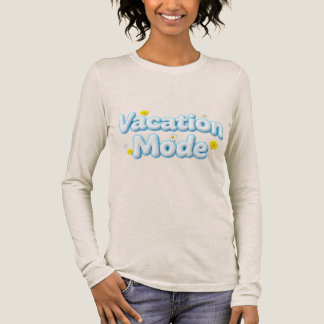 Camiseta Triblenda Modo Vacaciones Tipografía 3D Abultada Manga Larga