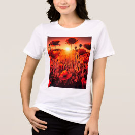 Camiseta Triblenda Mohn im Gegenlicht