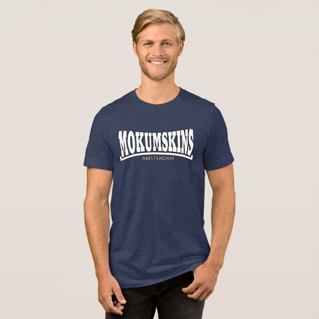 Camiseta Triblenda Mokumskins blauw wit (Anverso Completa)