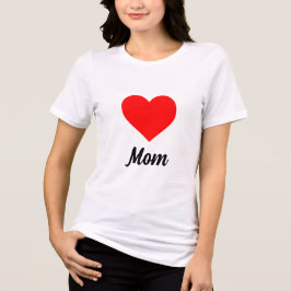 Camiseta Triblenda Mom - Classic Red Heart Typography