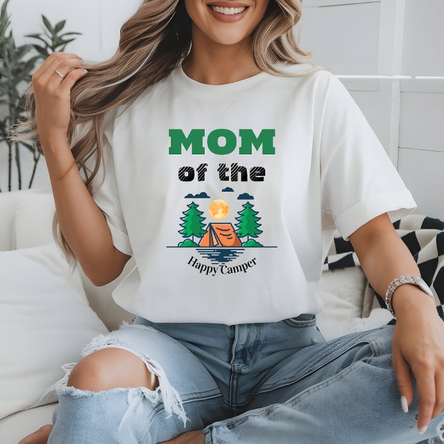 Camiseta Triblenda Mom Happy Camper T-Shirt Kids Birthday Party (Subido por el creador)