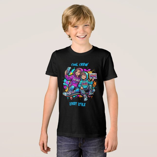 Camiseta Triblenda Mom & Son Graffiti Street: Tri-Blend T-Shirt (Anverso Completo)