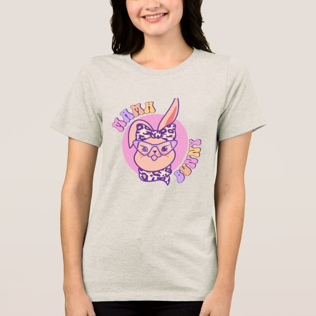 Camiseta Triblenda Momma Bunny Easter Bunny Head (Anverso)