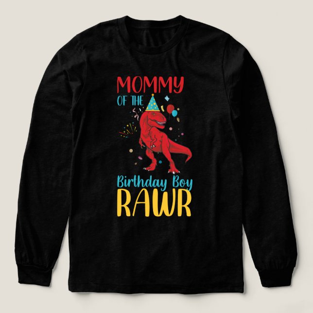 Camiseta Triblenda Mommy of the Birthday Boy RAWR T-Shirt (Diseño traserp)