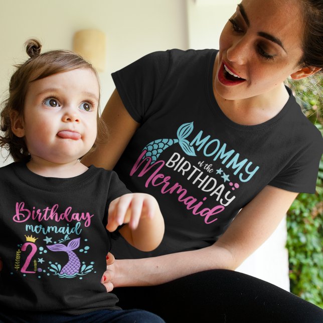Camiseta Triblenda Mommy of the Birthday Mermaid – Mermaid Birthday (Subido por el creador)