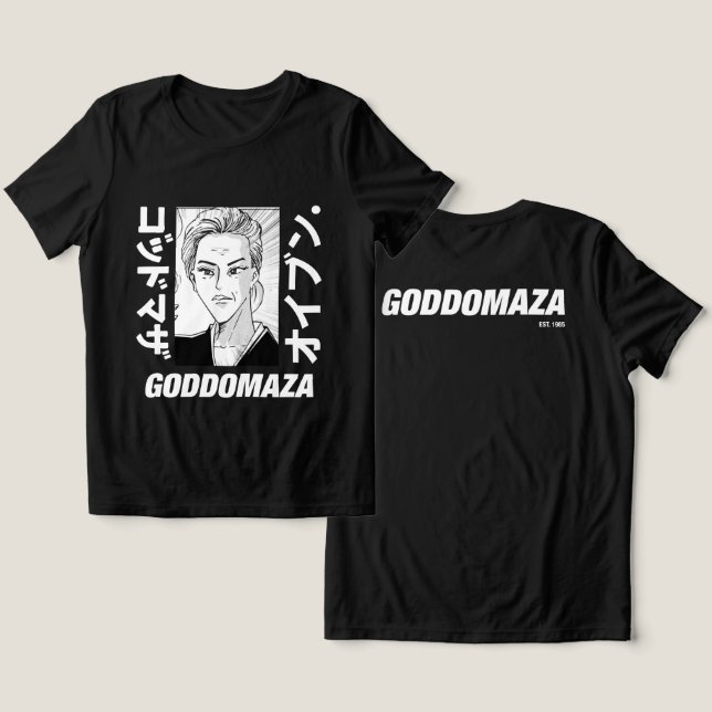 CAMISETA TRIBLENDA MOMOKO HEAD BW ORIGINAL CON TEXTO NEGRO (Diseño Anverso y Reverso)