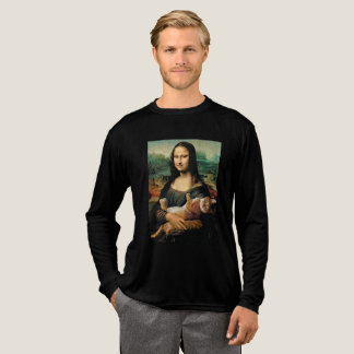 Camiseta Triblenda Mona Lisa sosteniendo un gato