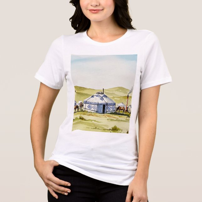 Camiseta Triblenda Mongolian yurt (Anverso)