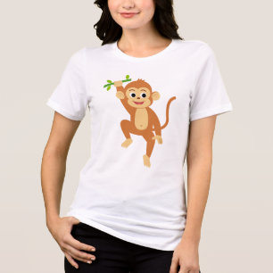 Camiseta Triblenda Mono lindo con bambú 