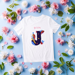Camiseta Triblenda Monograma artístico - Carta J Regalo de cumpleaños