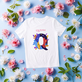 Camiseta Triblenda Monograma - Carta Q Regalo de cumpleaños artístico