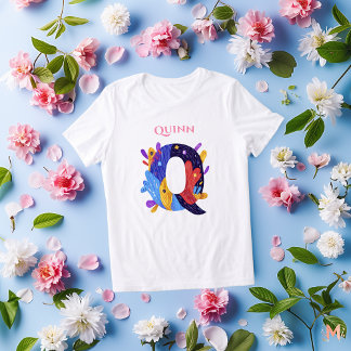Camiseta Triblenda Monograma - Carta Q Regalo de cumpleaños artístico