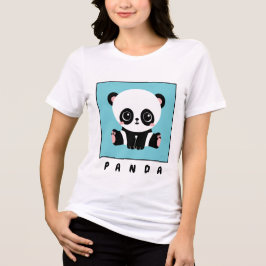 Camiseta Triblenda Monograma Cute Panda Goma de burbuja personalizada