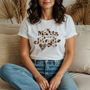 Camiseta Triblenda Monograma del corazón de la impresión del leopardo