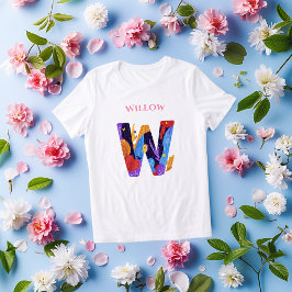 Camiseta Triblenda Monograma - Letra W negrita y regalo artístico de