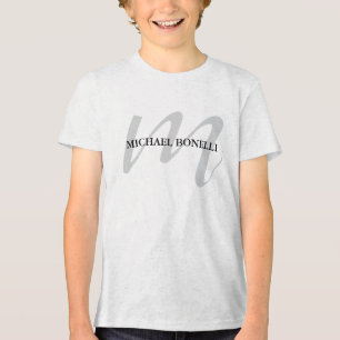 Camiseta Triblenda Monograma profesional de caligrafía clásica