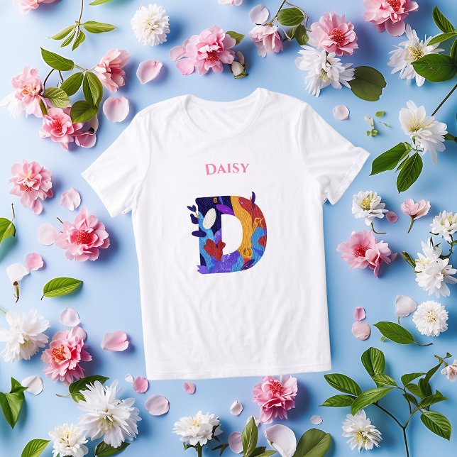 Camiseta Triblenda Monograma vibrante - Carta D Regalo de cumpleaños  (Subido por el creador)