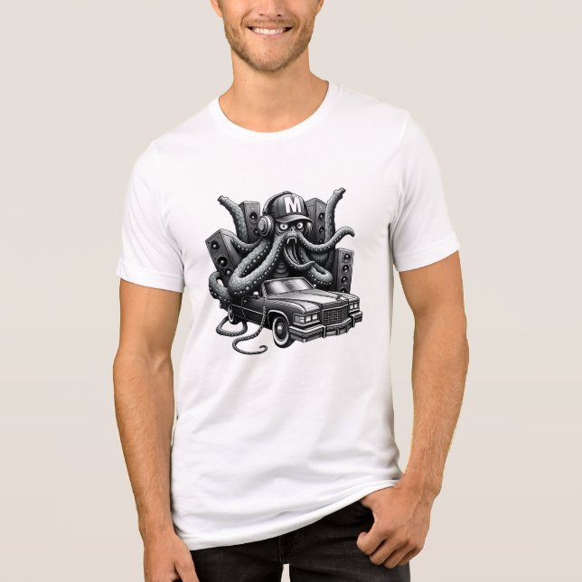 Camiseta Triblenda Monster Drive Horror Car (Anverso)