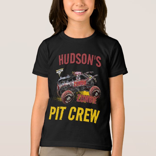 Camiseta Triblenda Monster Jam - Cumpleaños Zombie Pit Crew (Anverso)