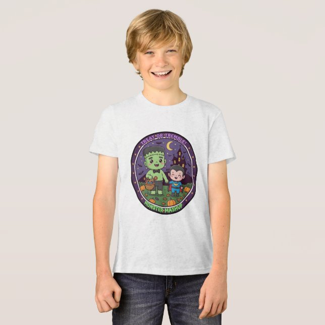 Camiseta Triblenda Monster Mashup Treat or Tremble T-Shirt, Cute Fran (Anverso Completo)