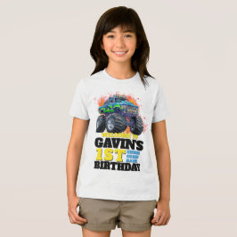 Camiseta Triblenda Monster Truck fiesta de cumpleaños personalizada
