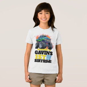 Camiseta Triblenda Monster Truck fiesta de cumpleaños personalizada