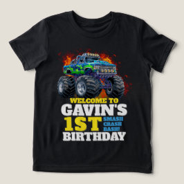 Camiseta Triblenda Monster Truck fiesta de cumpleaños personalizada