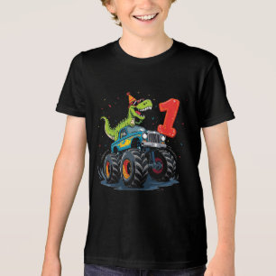 Camiseta Triblenda Monstruo de dinosaurio Camión de cumpleaños para n