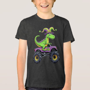 Camiseta Triblenda Monstruo del Mardi Gras Camión Dinosaurio t rex