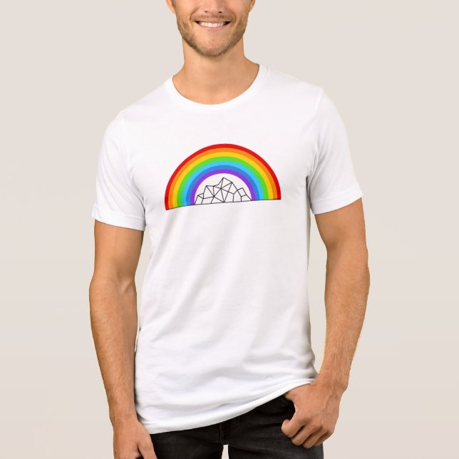 Camiseta Triblenda Montañas del Orgullo LUE al aire libre (Anverso)