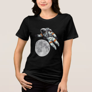 Camiseta Triblenda Moon Design with Astronaut | Amazing Space Art