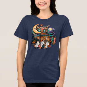 Camiseta Triblenda Moonlight Motel Espíritus Inquietos Retro Hallowee